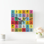 幸せな時間 スクエア壁時計 (ホーム)