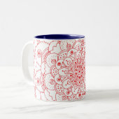 幸せな曼荼羅2のマグ ツートーンマグカップ (正面左)