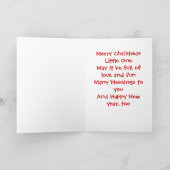 幸せな最初のクリスマスを、わが子よ (サンタクロース) シーズンカード (内部)