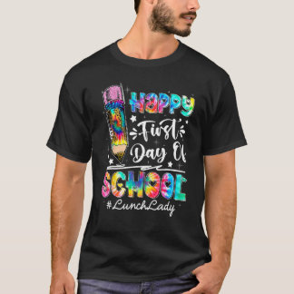 幸せな最初の日チームランチレディーに戻る Tシャツ