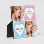 幸せな最初の母の日かわいい2フォトコラージュ フォトプラーク (正面)