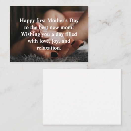 幸せな最初の母の日の休日の写真モダン ノートカード (正面/裏面)