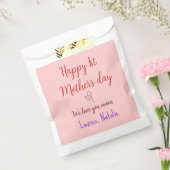 幸せな最初の母親の日を追加の名前文字mommyハート フェイバーバッグ (封をした状態)