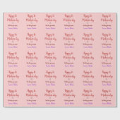 幸せな最初の母親の日を追加の名前文字mommyハート ラッピングペーパー (フラット)