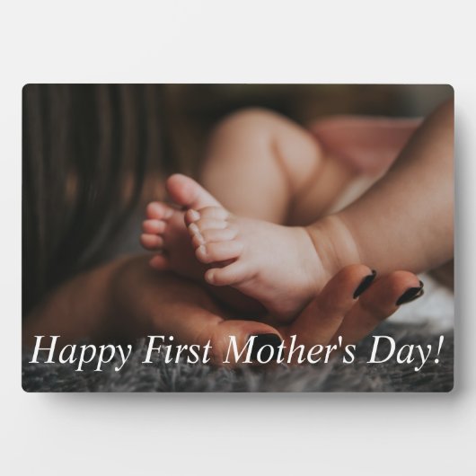 幸せな最初の母親の日,休日の写真カスタム フォトプラーク (正面)