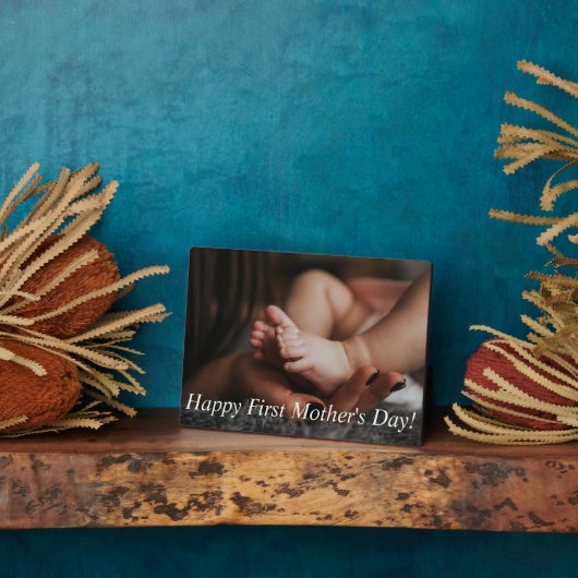 幸せな最初の母親の日，休日の写真カスタム フォトプラーク (側面)