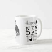 幸せな最初父の日の新しいパパ コーヒーマグカップ (正面右)