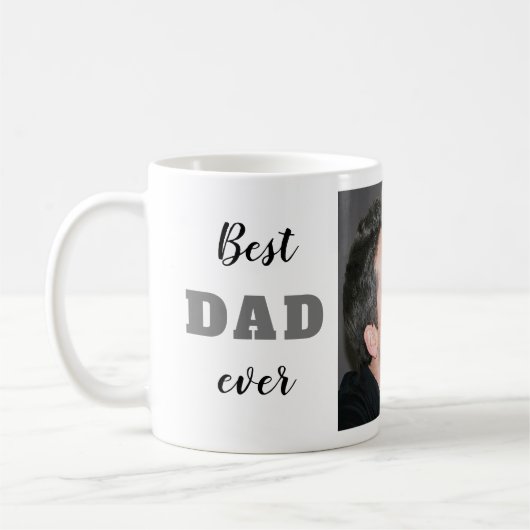 幸せな最初父の日の最も最高のなパパの写真 コーヒーマグカップ (左)