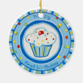 幸せな最初誕生日 セラミックオーナメント (裏面)