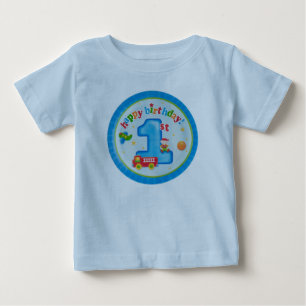 幸せな最初誕生日 ベビーTシャツ