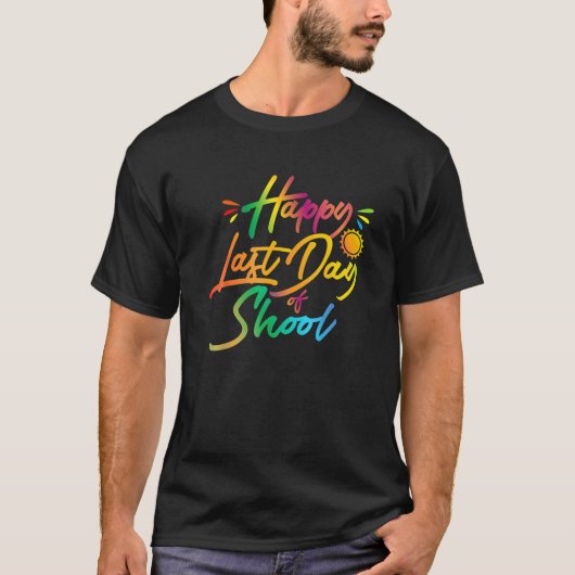 幸せな最終日の先生の学生夏 Tシャツ (正面)