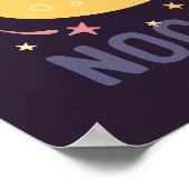 幸せな月と星のベビーアート（スペイン語） ポスター (角)