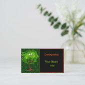 幸せな木の葉の緑の吠え声の庭師 名刺 (スタンド正面)