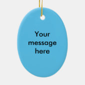 幸せな木の頭部の緑の野菜を曲げるブロッコリー セラミックオーナメント (裏面)