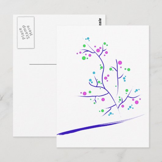 幸せな木 ポストカード (正面/裏面)