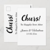 幸せな未来に乾杯　夫婦名　日付を追加 ポストカード (正面/裏面)