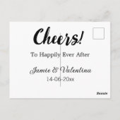 幸せな未来に乾杯　夫婦名　日付を追加 ポストカード (裏面)