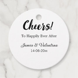 幸せな未来に乾杯（夫婦名） （日付） フェイバータグ