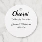 幸せな未来に乾杯（夫婦名） （日付） フェイバータグ (裏面)