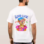 幸せな本の犬Tシャツ Tシャツ (裏面)