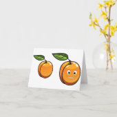 幸せな杏子のメッセージカード カード (黄色い花)