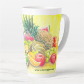 幸せな果物 カフェラテマグ (右アングル)