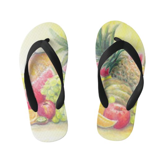 幸せな果物 キッズビーチサンダル (フットベッド)