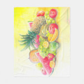 幸せな果物 フリースブランケット (正面)