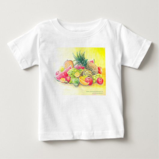 幸せな果物 ベビーTシャツ (正面)