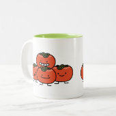 幸せな柿の友人 ツートーンマグカップ (正面左)