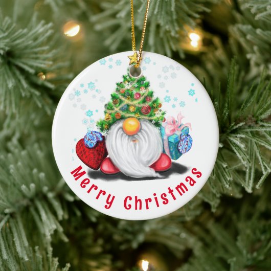 幸せな格言とギフトクリスマスツリーオーナメント セラミックオーナメント (ツリー)