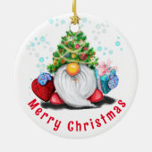幸せな格言とギフトクリスマスツリーオーナメント セラミックオーナメント (裏面)