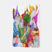 幸せな格言パーティークリスマスオーナメントギフト メタルオーナメント (正面左)