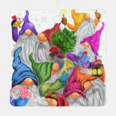 幸せな格言パーティークリスマスオーナメントギフト メタルオーナメント (正面)