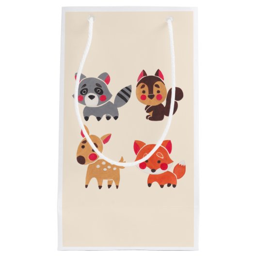 幸せな森林友人 スモールペーパーバッグ (正面)