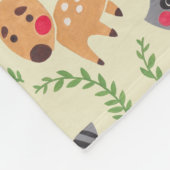 幸せな森林友人 フリースブランケット (角)