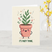 幸せな植物の誕生日カード カード (黄色い花)