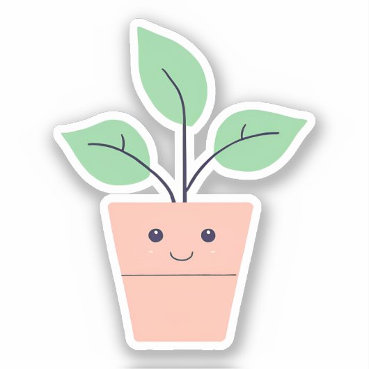 幸せな植物 シール (正面)