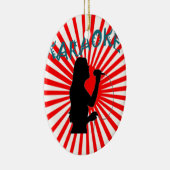 幸せな歌のカラオケ セラミックオーナメント (右)