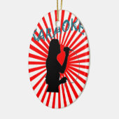 幸せな歌のカラオケ セラミックオーナメント (左)