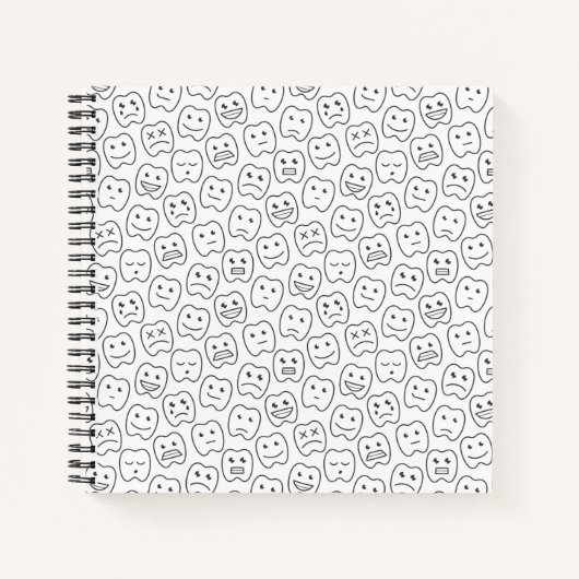 幸せな歯のパターン ノートブック (正面)