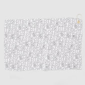 幸せな歯パターン ゴルフタオル (横)