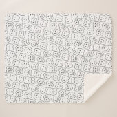 幸せな歯パターン シェルパブランケット (正面(横))