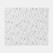 幸せな歯パターン フリースブランケット (正面(横))