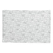 幸せな歯パターン 枕カバー (裏面-左)