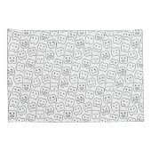 幸せな歯パターン 枕カバー (裏面-右)