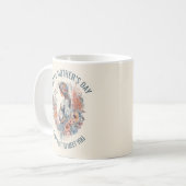 幸せな母の日お母さんになるフローラ水色 コーヒーマグカップ (正面左)