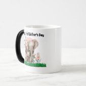 幸せな母の日かわいい象 モーフィングマグカップ (正面左)