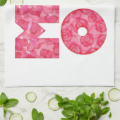 幸せな母の日のお母さんのアルファベット キッチンタオル (折り畳み)