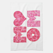 幸せな母の日のお母さんのアルファベット キッチンタオル (縦)